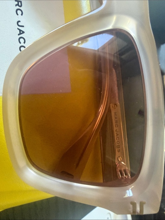 Marc Jacobs Yellow Sunglasses Case with Clear Translucent Frames main image 6